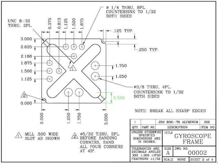Gyroscope Frame Drawing